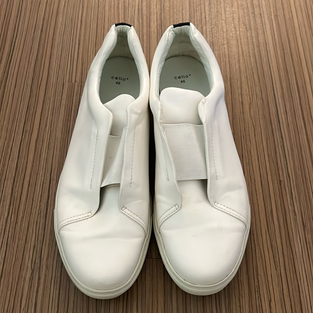 Men’s Celio white synthetic “leather” sneakers